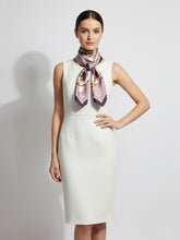 Foulard fantasia in lilla/beige in pura seta stampata BERENIKE